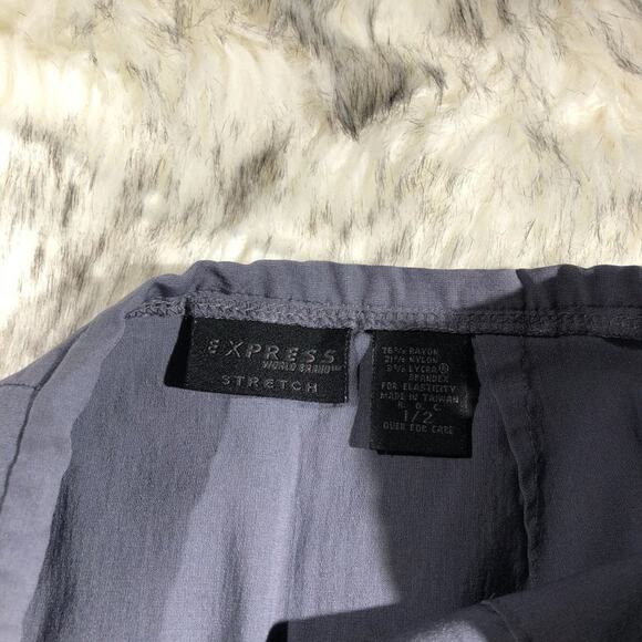 Express Womens Gray Essential Capsule Wardrobe Career Skirt Work Office Size 1/2 - Picture 5 of 7
